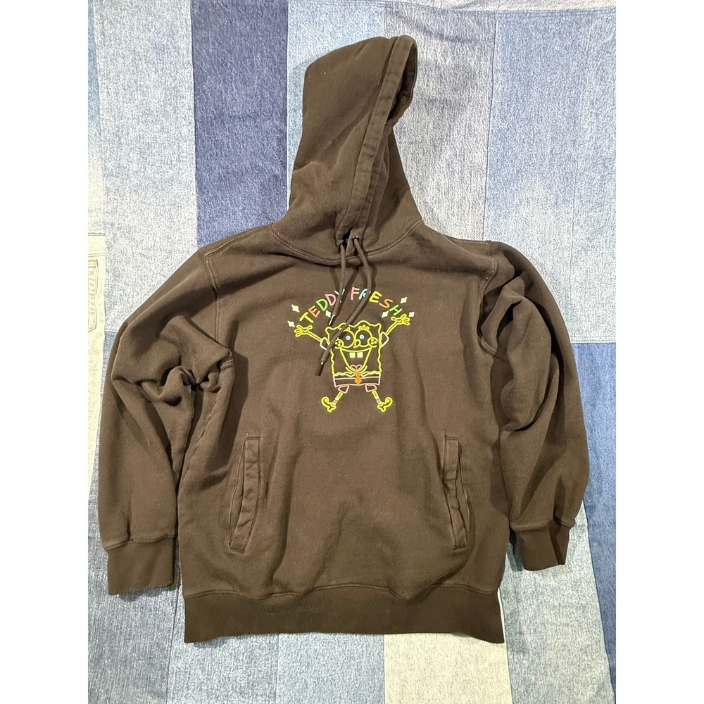 Teddy Fresh Spongebob Hoodie‎ Black Collaboration 2020 Size L